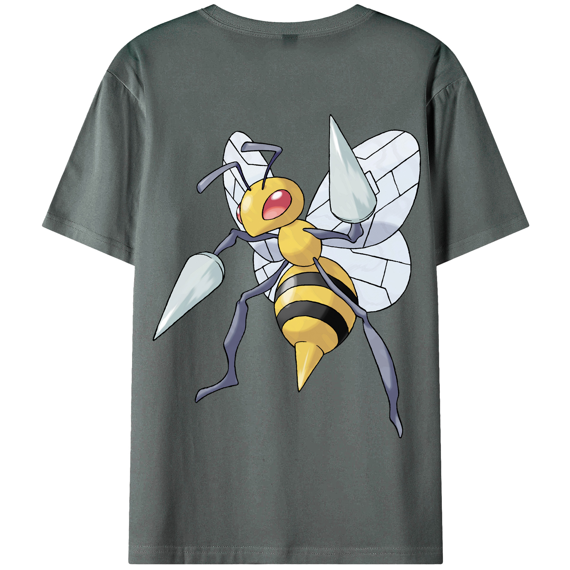 （画像用） ポケットモンスター Pokémon 綿100％ メンズ半袖Tシャツ（バックプリント） 通気性